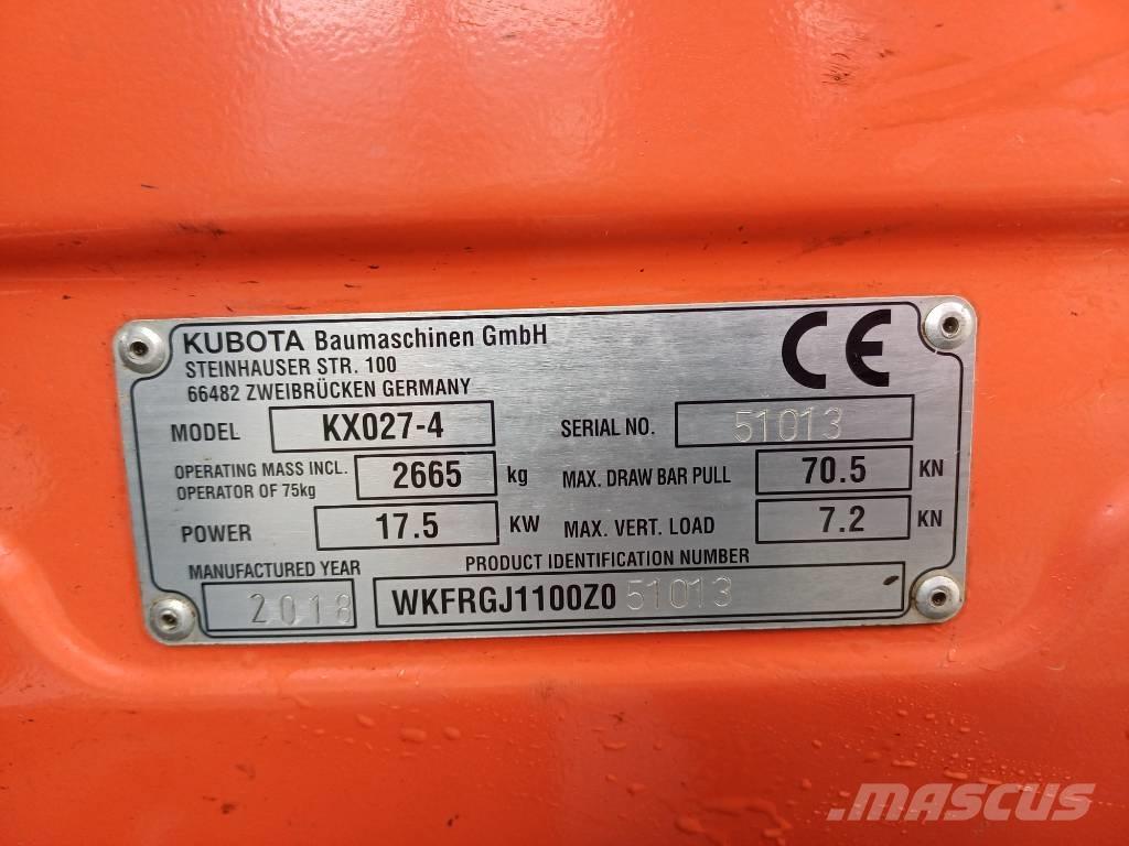 Kubota KX027-4 Minigrävare < 7t