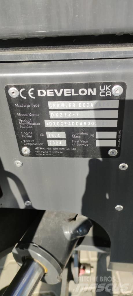 Develon DX 27 Z-7 Minigrävare < 7t