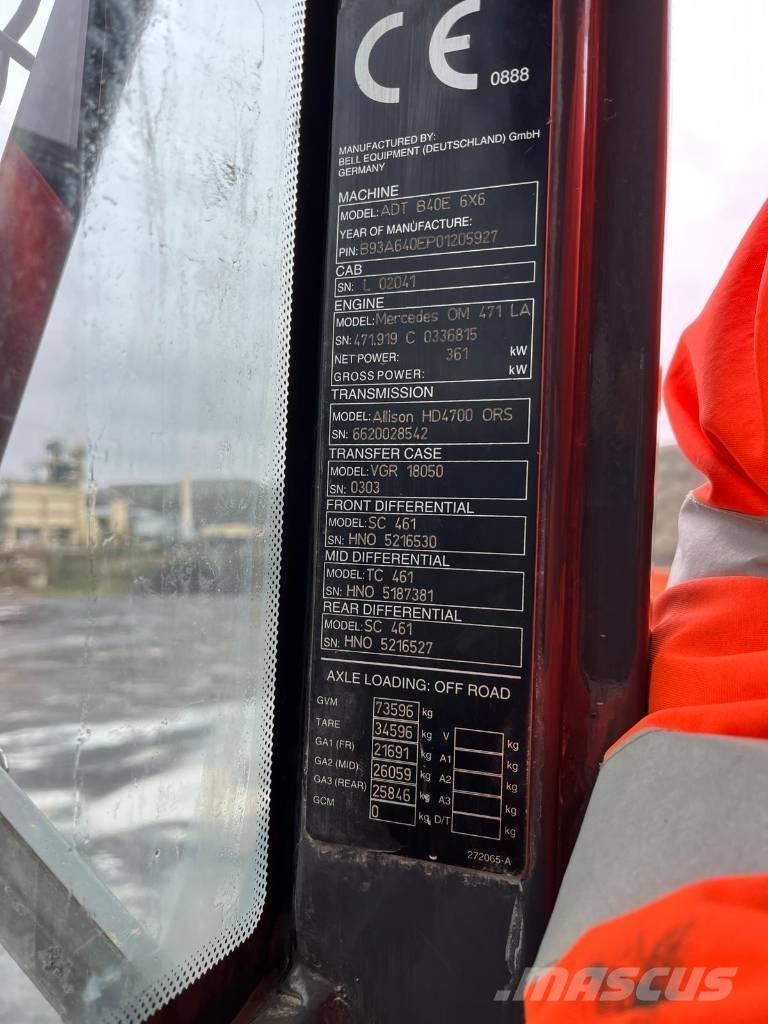 Bell B40 6x6 Midjestyrd dumper