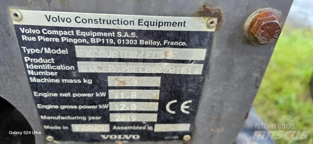 Volvo EC 20 E Minigrävare < 7t