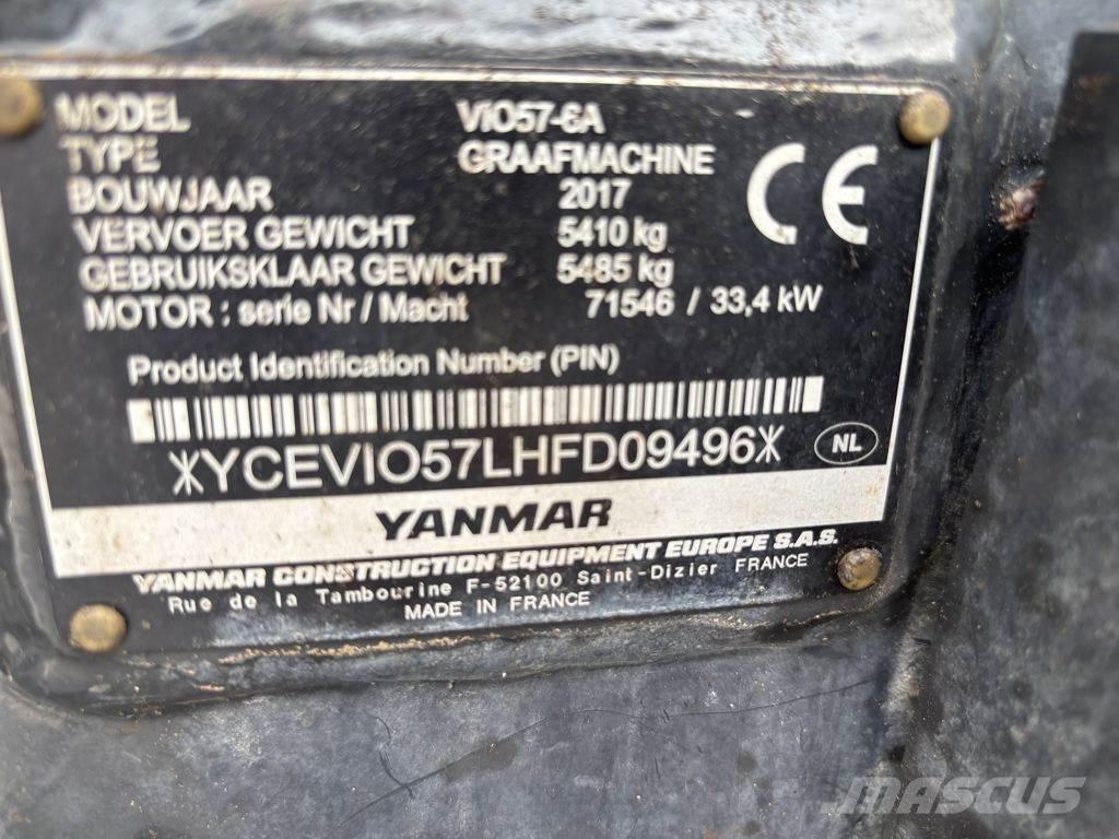 Yanmar VIO57 Minigrävare < 7t
