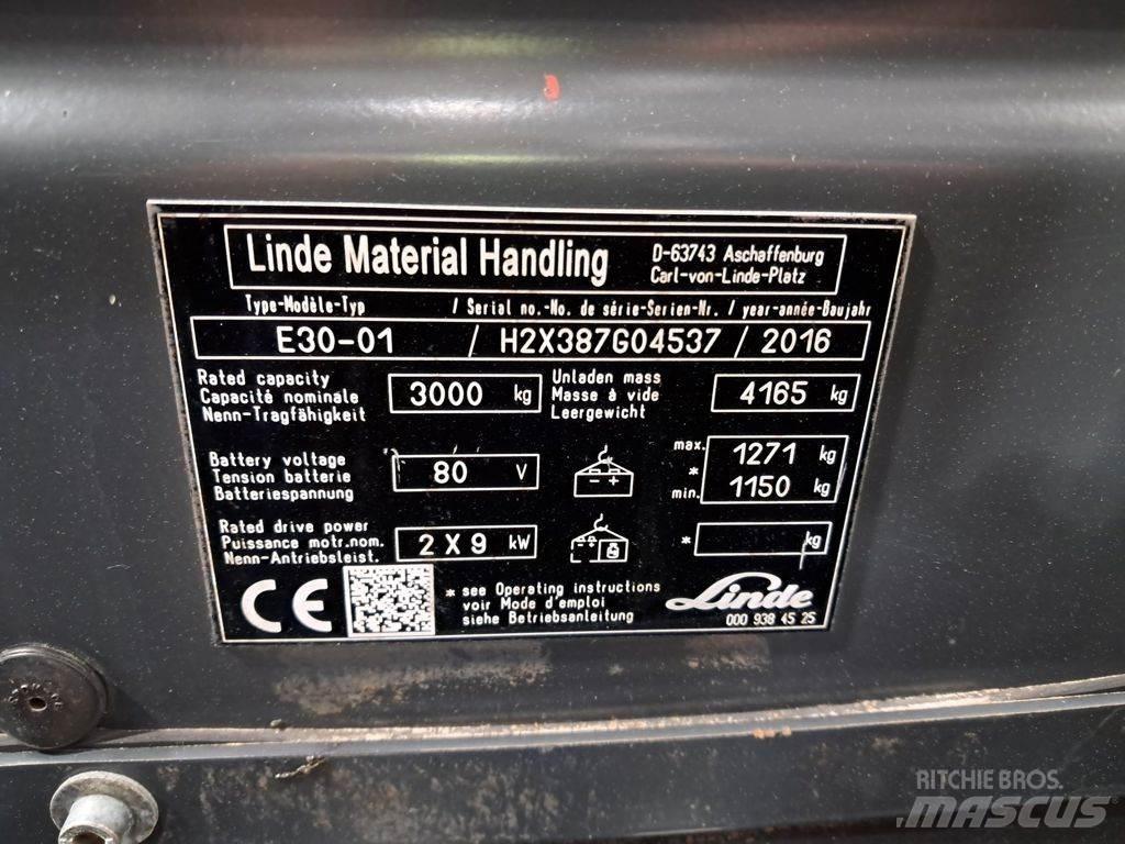 Linde E30-01 Elmotviktstruckar
