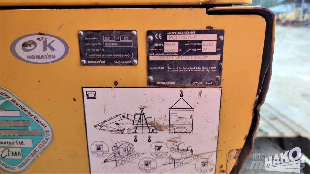 Komatsu PC 138 US-8 Bandgrävare