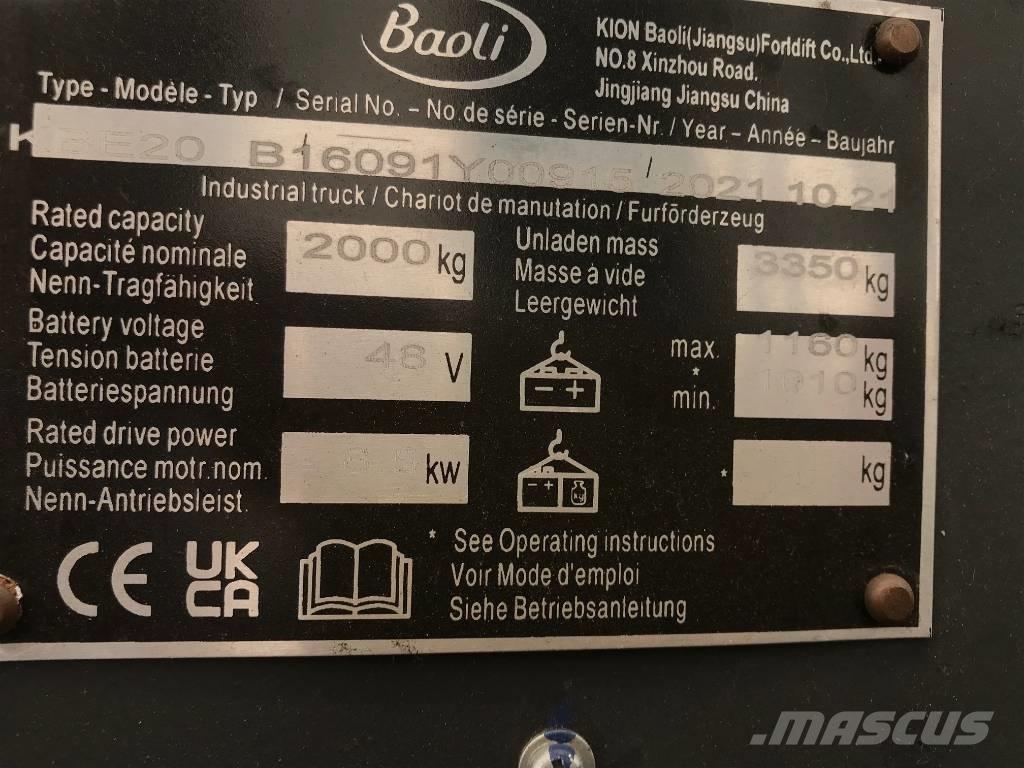 Baoli KBE 20-N Elmotviktstruckar