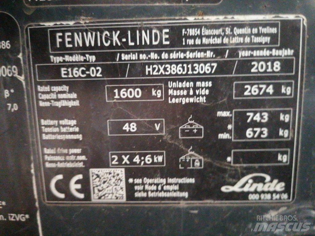 Linde E16C Elmotviktstruckar