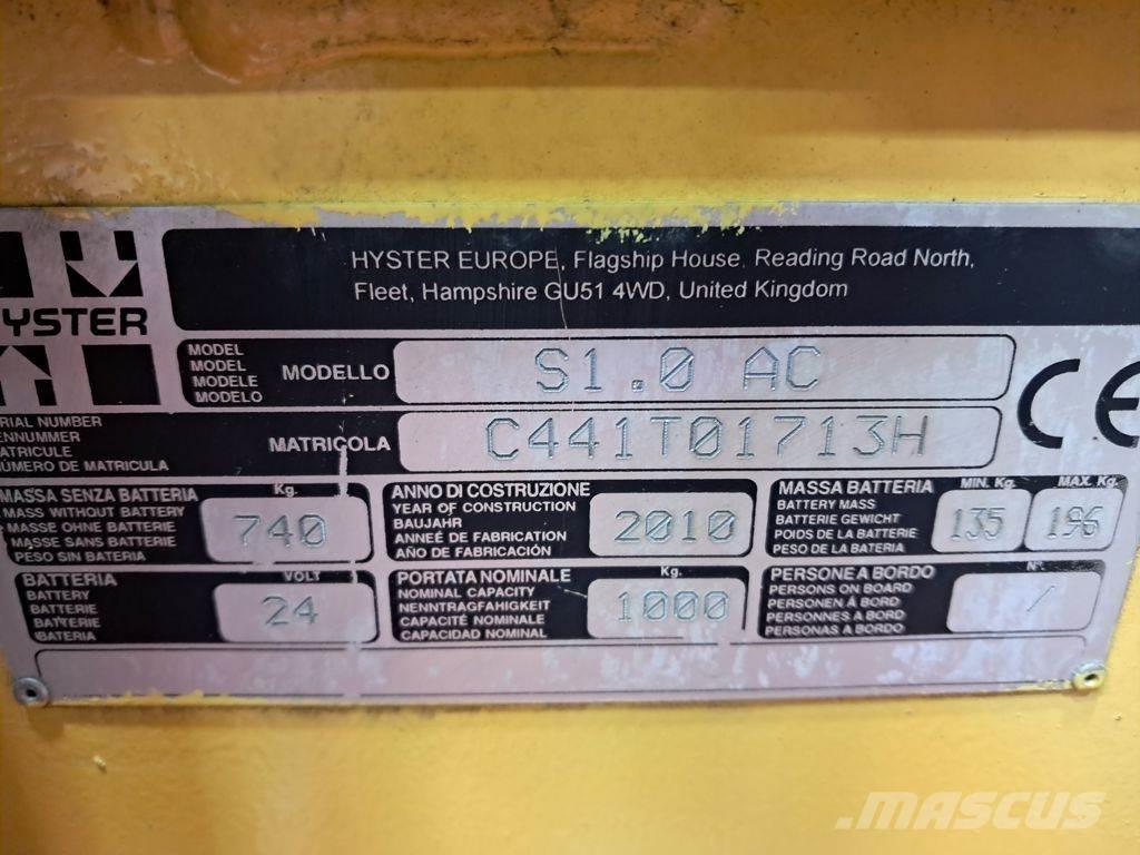 Hyster S1.0 AC Staplare-led