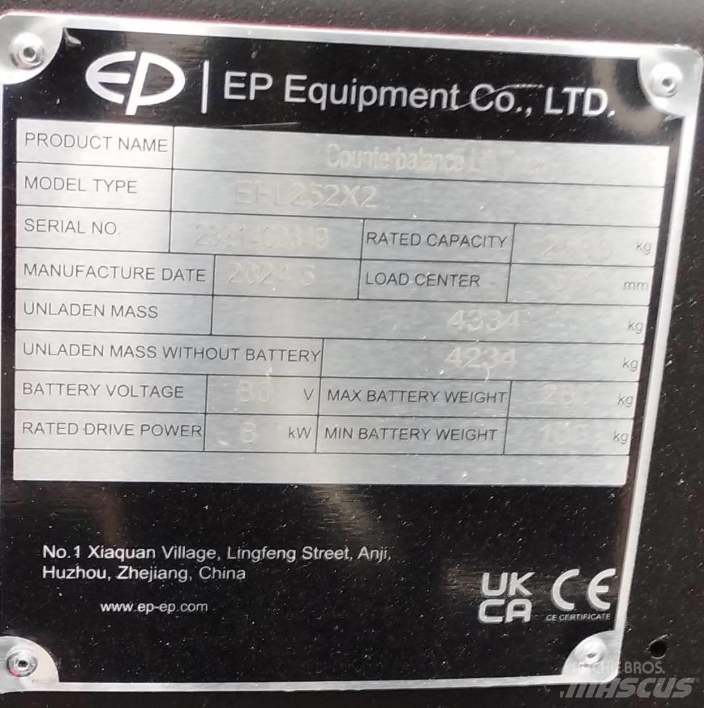 EP EFL 252 X LI-ON Elmotviktstruckar