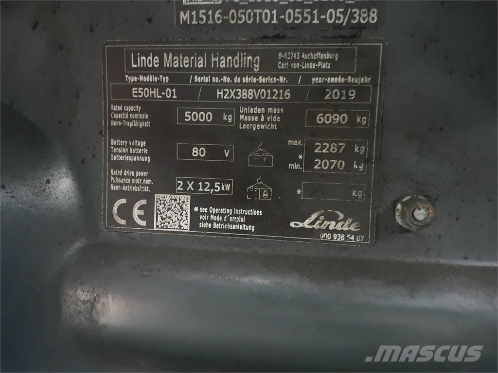 Linde E50HL Elmotviktstruckar