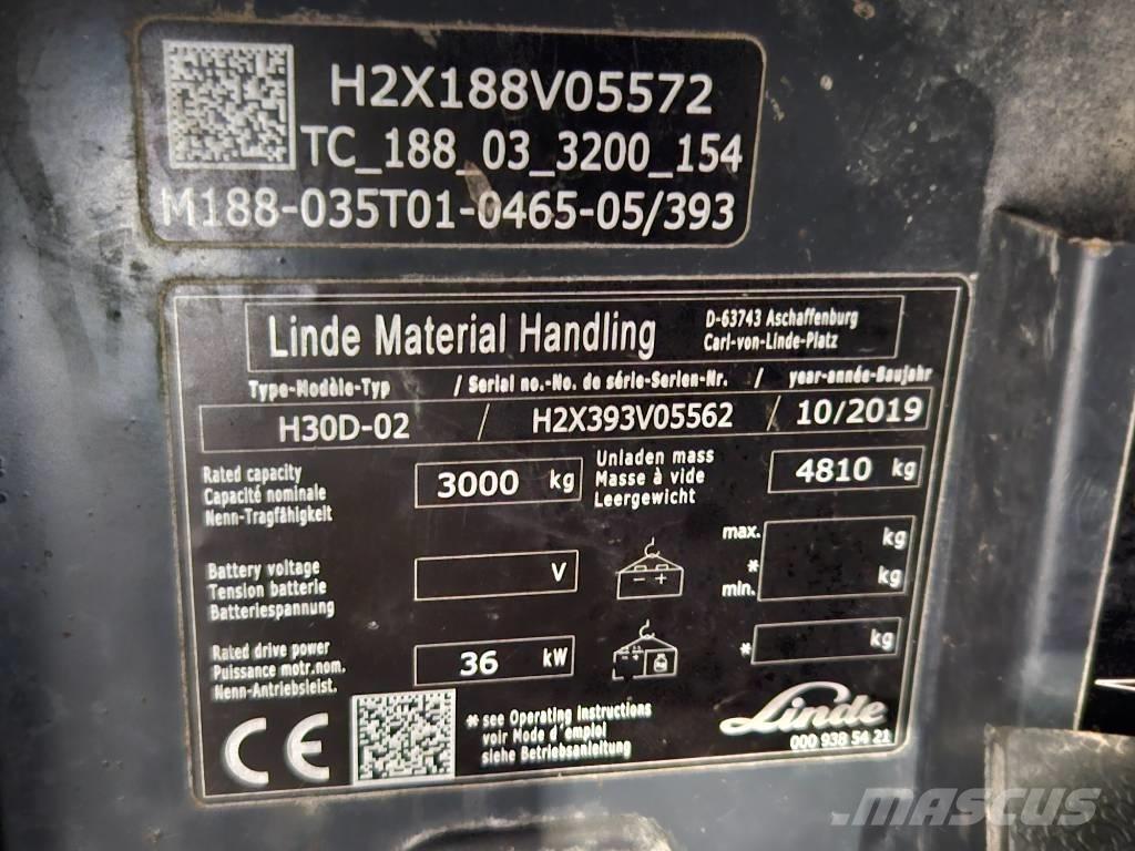 Linde H30D Dieselmotviktstruckar