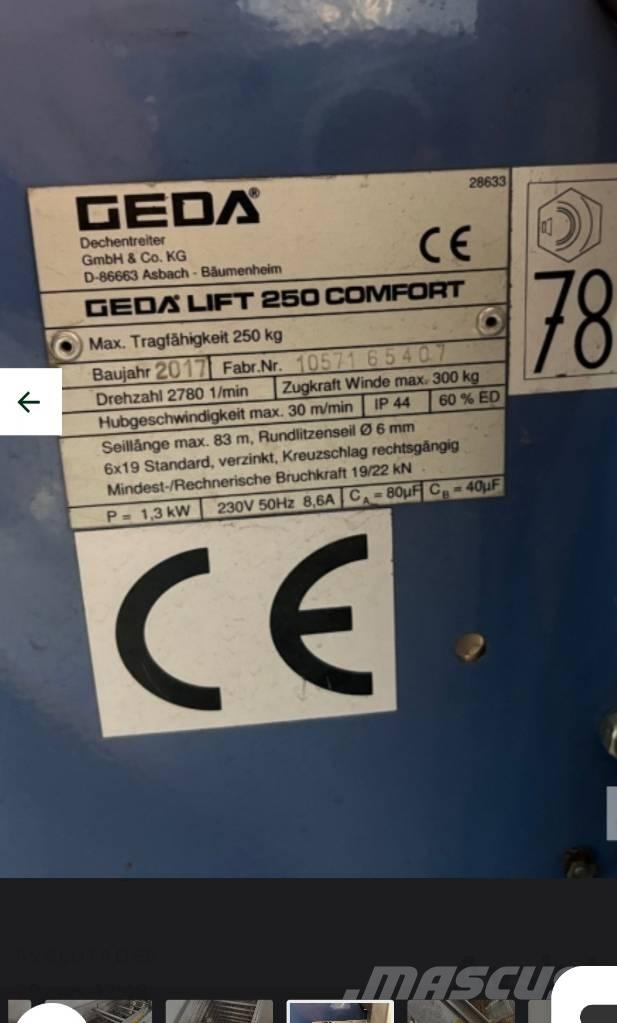 Geda Comfort 250 Lyftblock, vinschar och materialhissar
