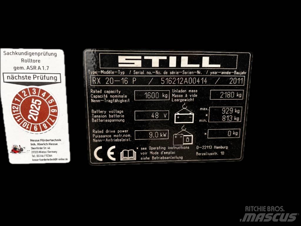 Still RX20-16P Elmotviktstruckar