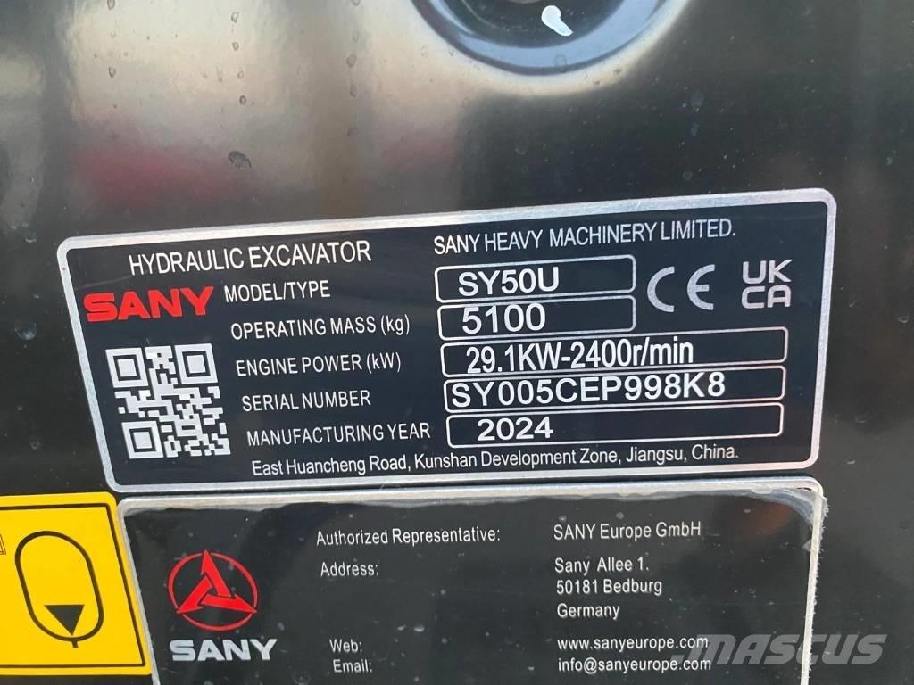 Sany SY 50 U Minigrävare < 7t
