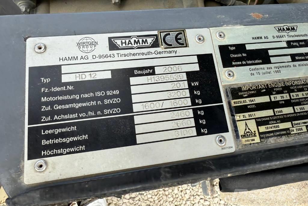 Hamm HD 12 Tvåvalsvältar