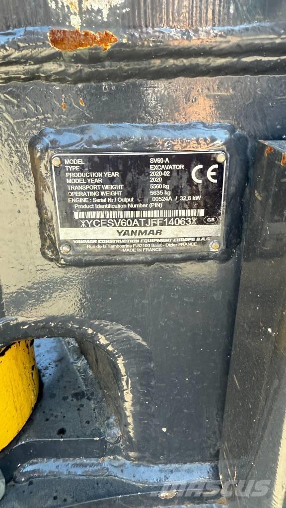 Yanmar SV 60 Minigrävare < 7t