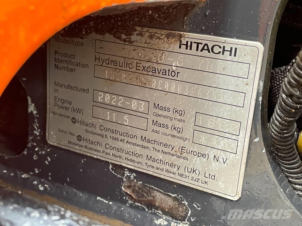 Hitachi ZX 19 U-6 Minigrävare < 7t
