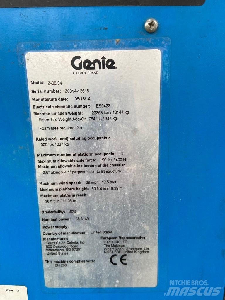 Genie Z 60/34 RT Bomliftar