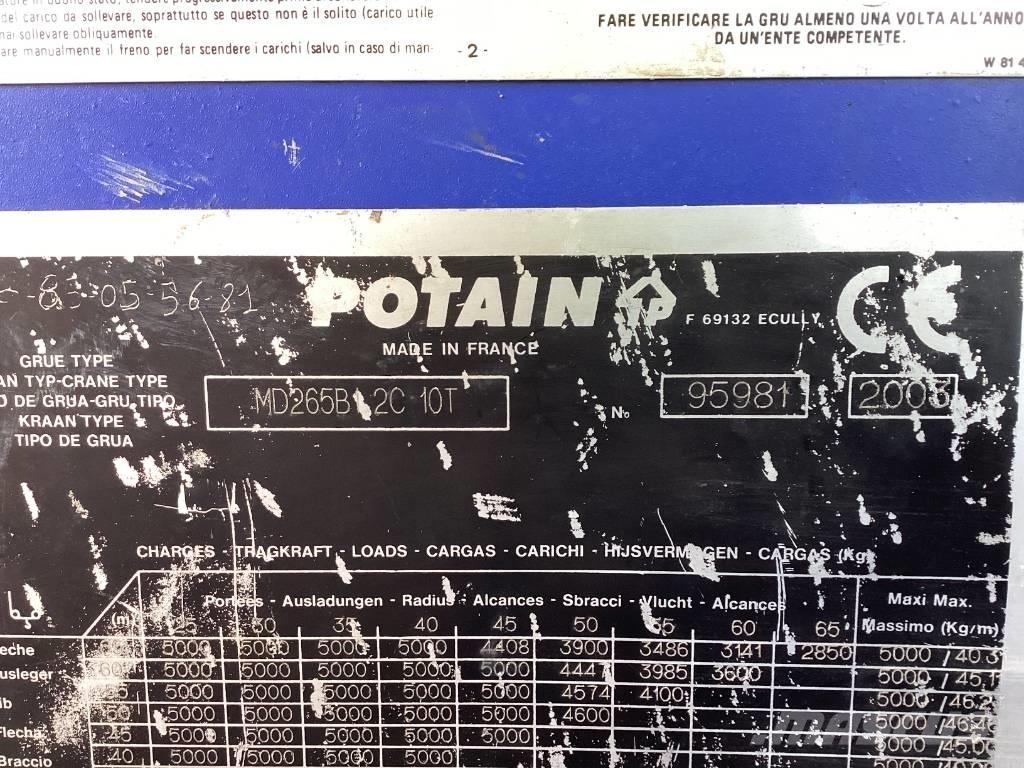 Potain MD265B1-J10 Byggkranar