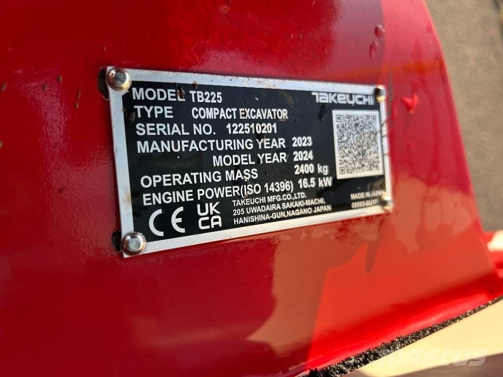 Takeuchi TB 225A V3 Minigrävare < 7t