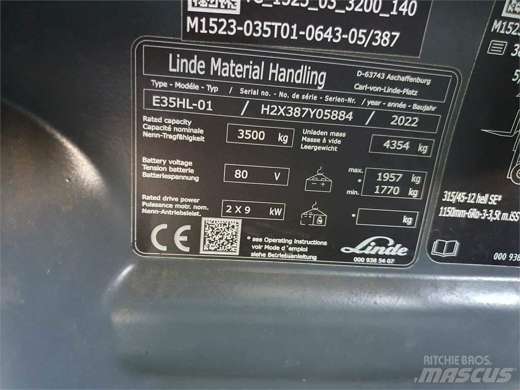 Linde E35HL Elmotviktstruckar