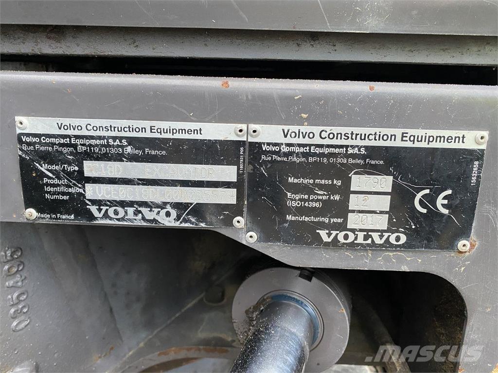 Volvo EC18D Hjulgrävare