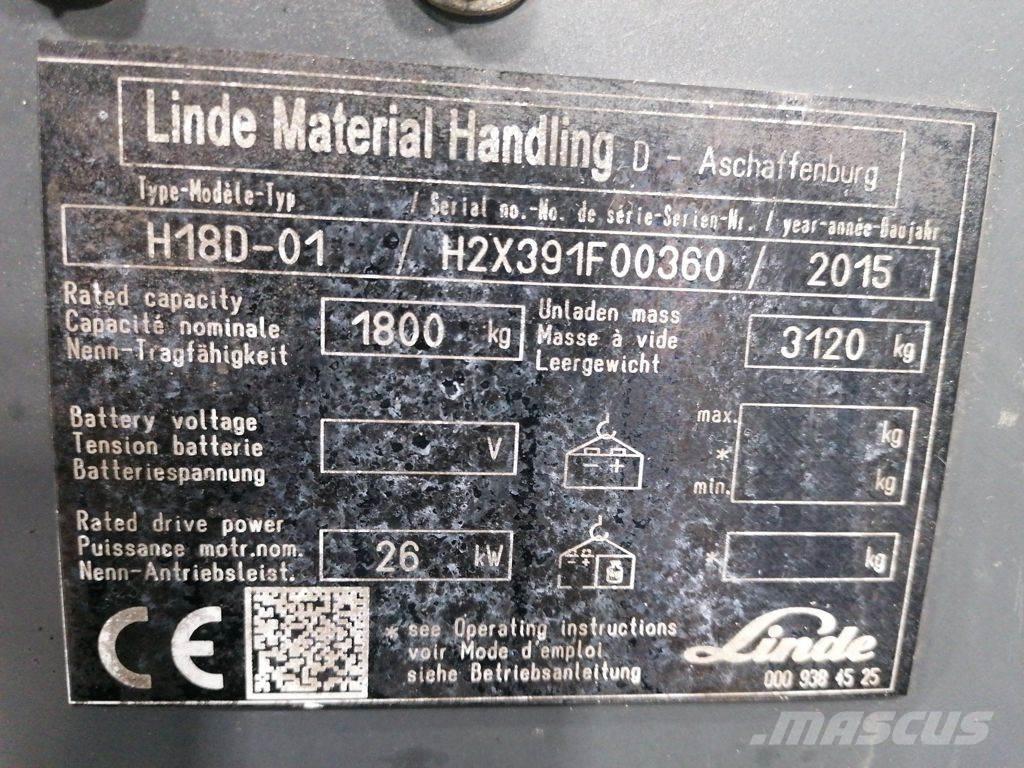Linde H18D-01 Gasolmotviktstruckar