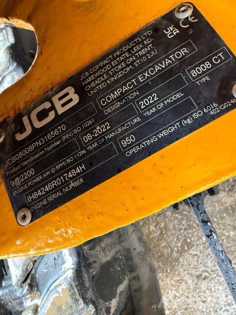 JCB 8008 CTS Minigrävare < 7t