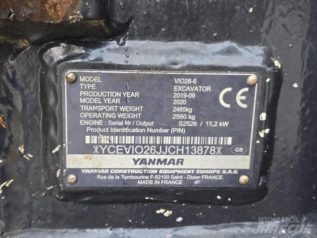 Yanmar VIO 26-6 Minigrävare < 7t