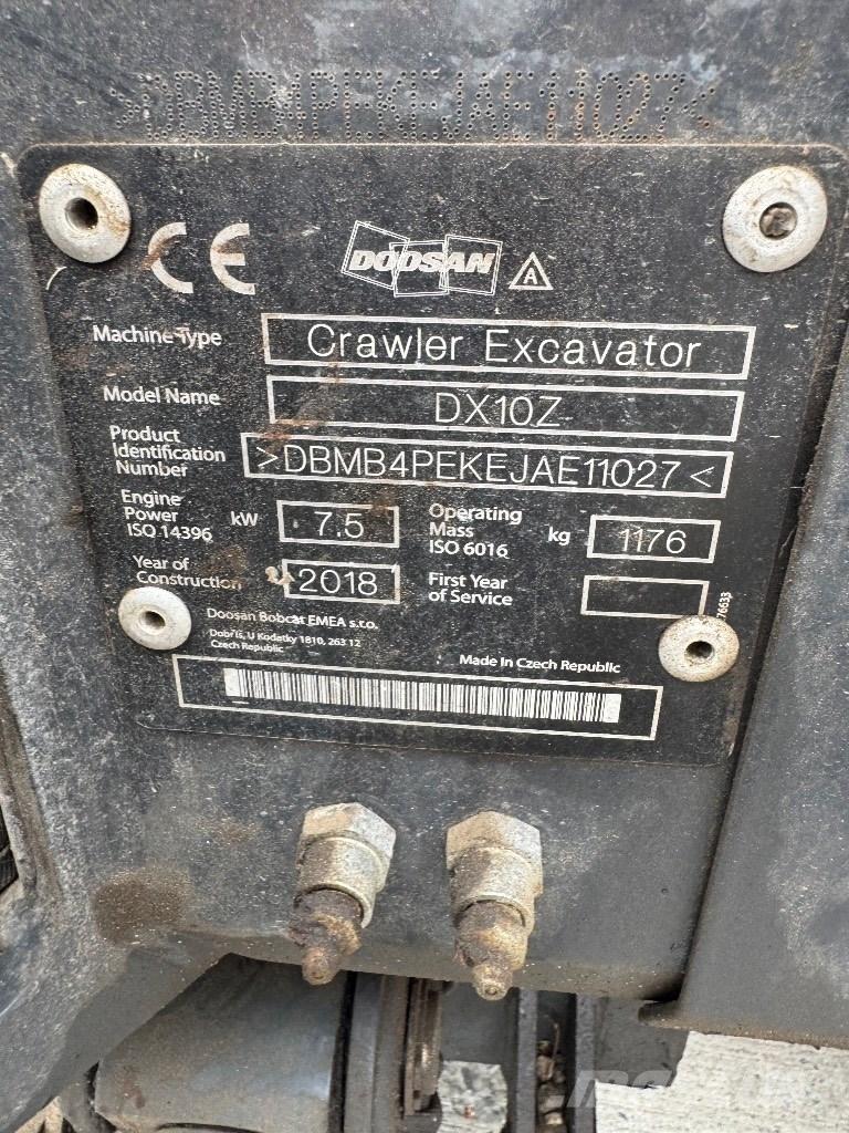 Doosan DX 10 Z Minigrävare < 7t