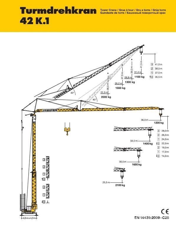 Liebherr 42 K.1 Byggkranar
