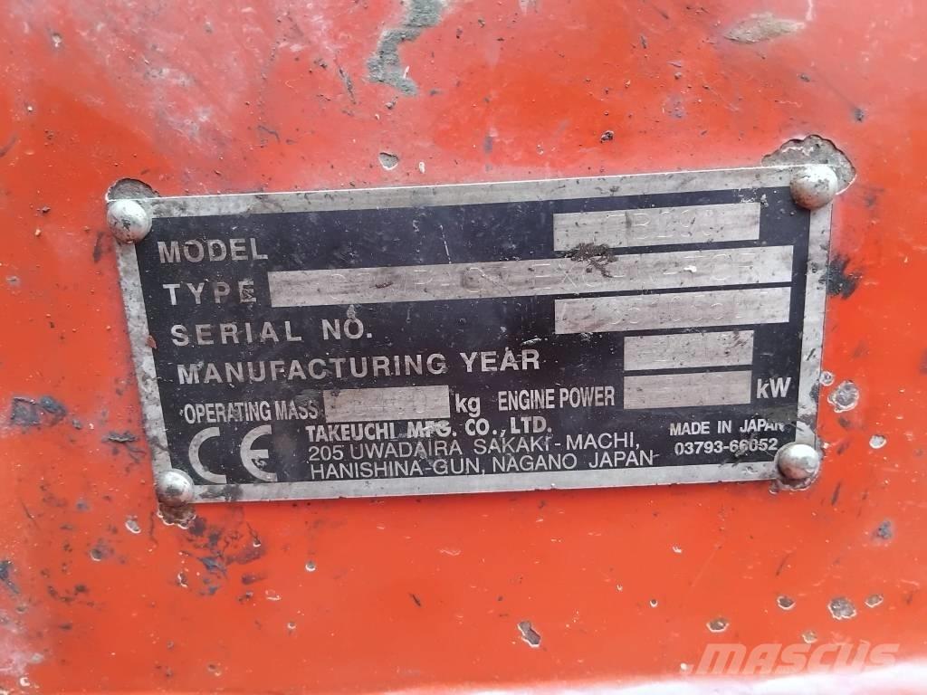 Takeuchi TB290 Minigrävare < 7t