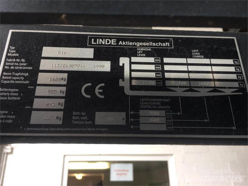 Linde R16 Övriga motviktstruckar