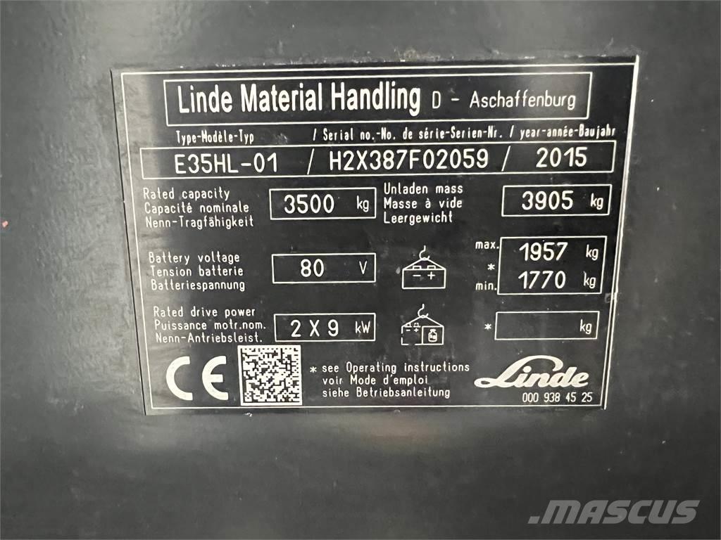 Linde E35HL-01 Elmotviktstruckar