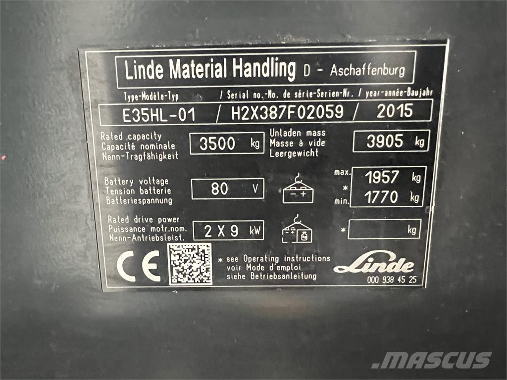 Linde E35HL-01 Elmotviktstruckar