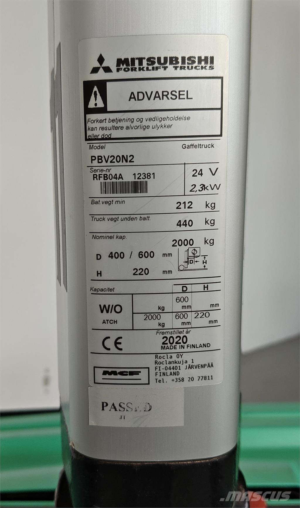 Mitsubishi PBV20N2 Flaktruck