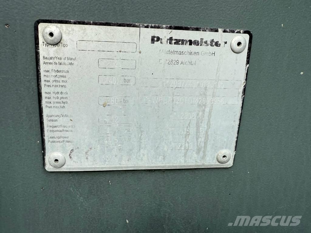 Putzmeister P 720 TD Lastbilar med betongpump