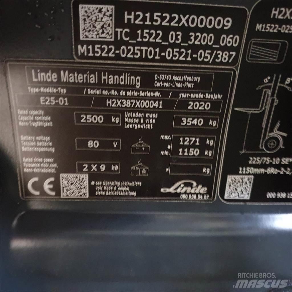 Linde E25 Elmotviktstruckar