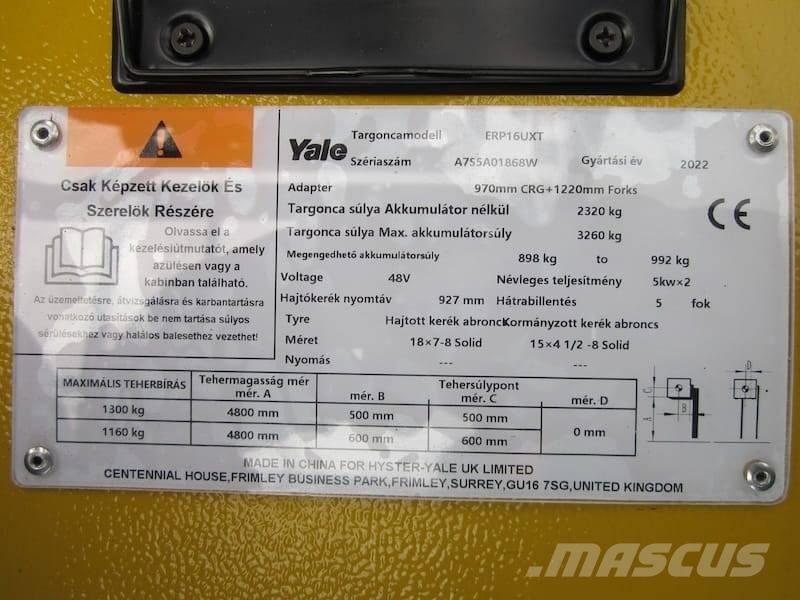 Yale ERP 16 UXT Elmotviktstruckar