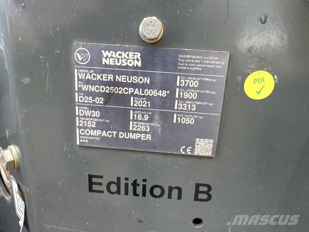 Wacker Neuson DW30 Minidumprar