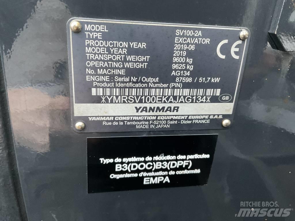 Yanmar SV100-2A Midigrävmaskiner 7t - 12t
