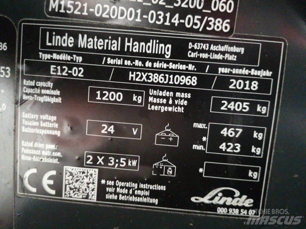 Linde E12-02 Elmotviktstruckar