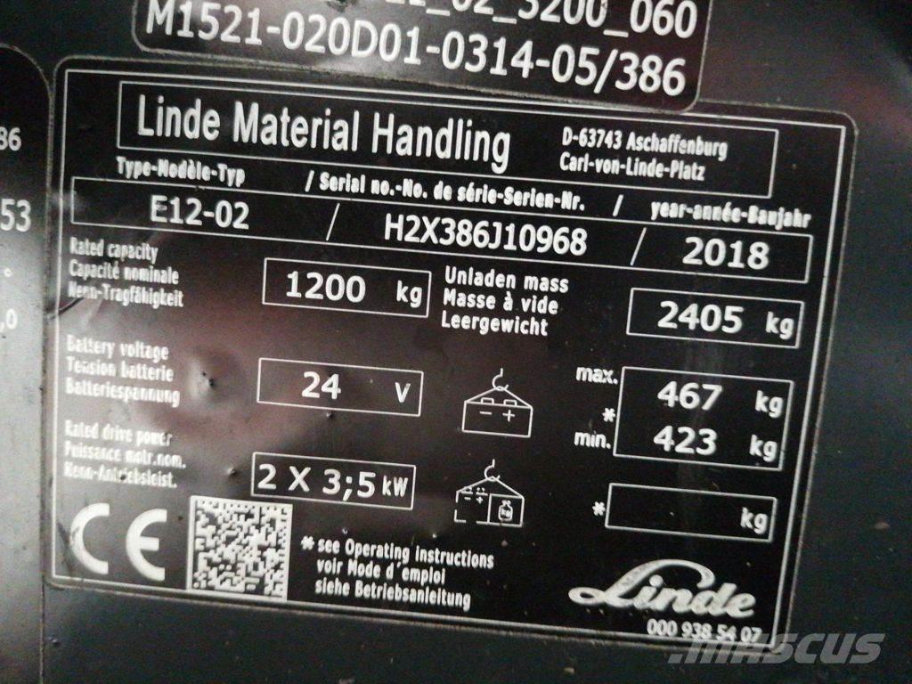 Linde E12-02 Elmotviktstruckar