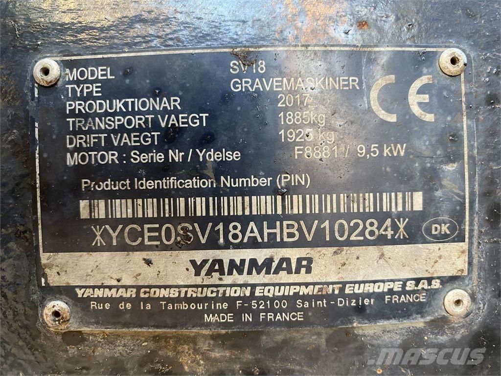 Yanmar SV18 Hjulgrävare