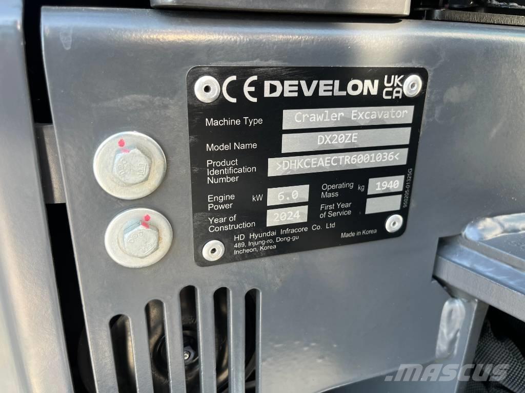 Develon DX 20 ZE Minigrävare < 7t