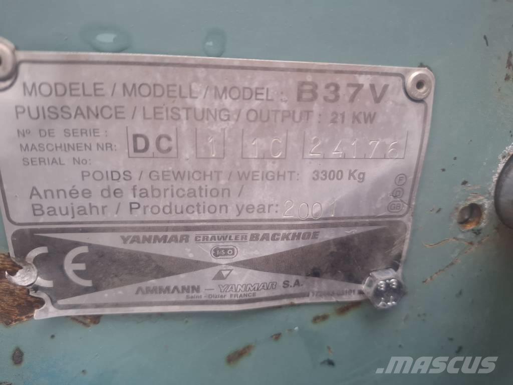 Yanmar B 37 V Minigrävare < 7t