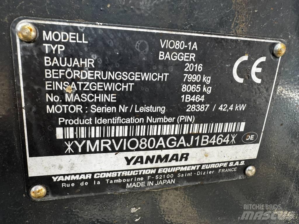 Yanmar ViO80-1A Midigrävmaskiner 7t - 12t