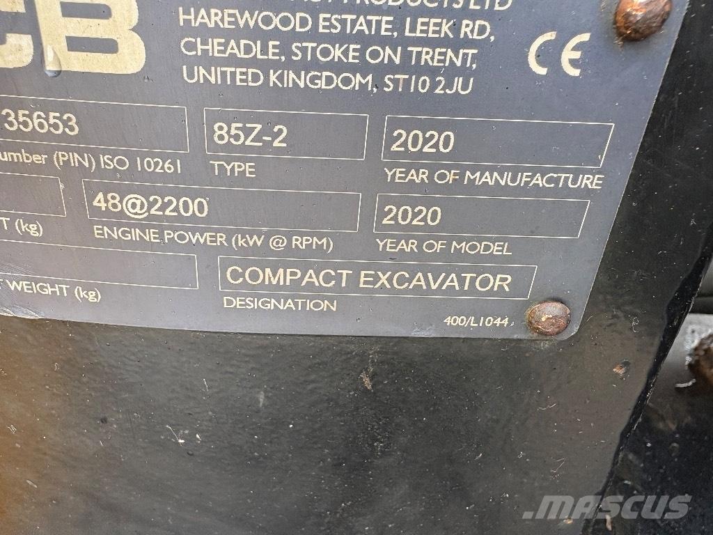 JCB 85 Z-2 Midigrävmaskiner 7t - 12t