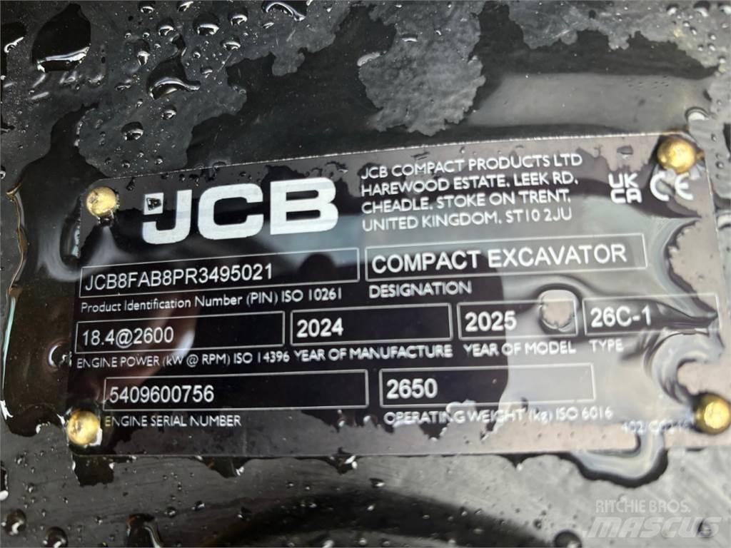 JCB 26C-1 Minigrävare < 7t