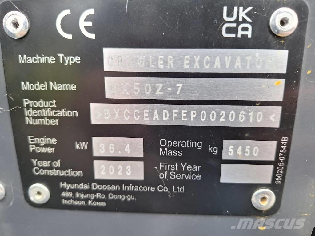 Develon DX 50 Z-7 Minigrävare < 7t