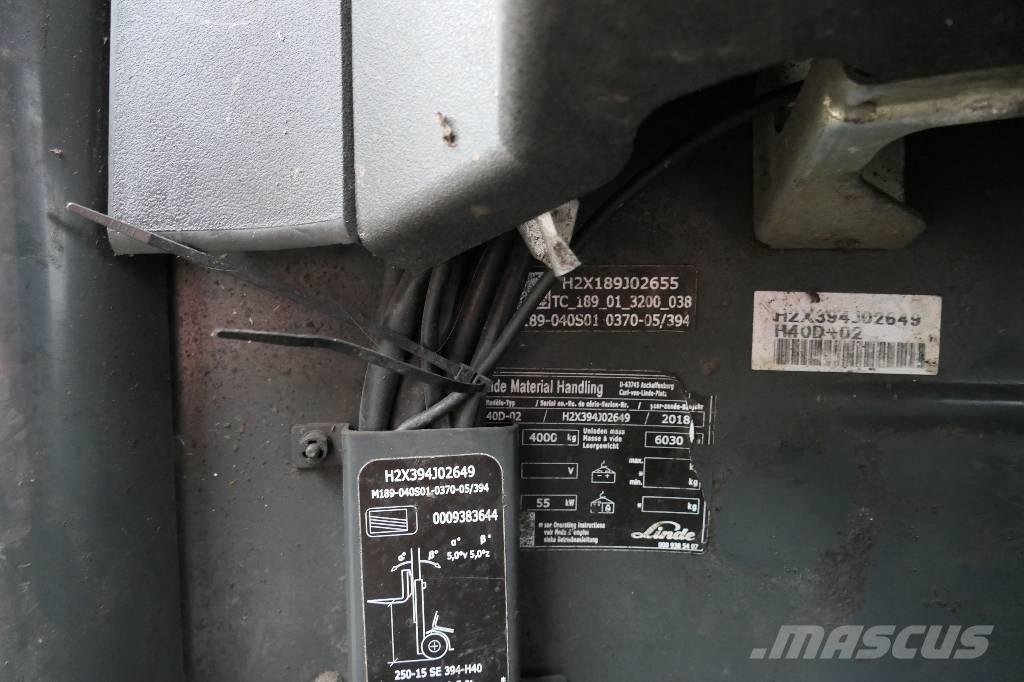 Linde H 40 D-02 Dieselmotviktstruckar