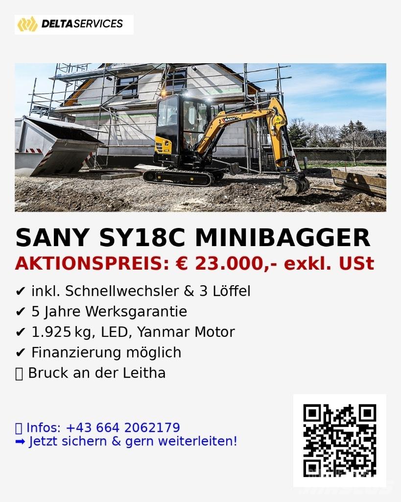 Sany SY 18 C Minigrävare < 7t